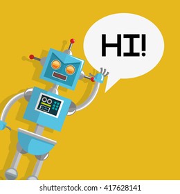 Robot design. Technology concept. Colorful illustration