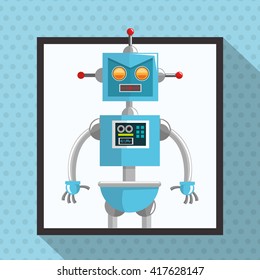 Robot design. Technology concept. Colorful illustration