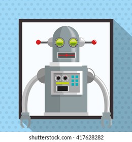 Robot design. Technology concept. Colorful illustration