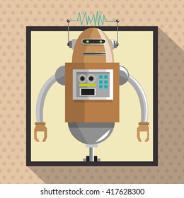 Robot design. Technology concept. Colorful illustration