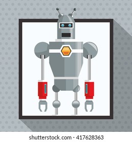 Robot design. Technology concept. Colorful illustration