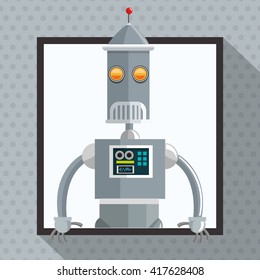 Robot design. Technology concept. Colorful illustration