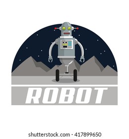 Robot design. Technology concept. Colorful illustration