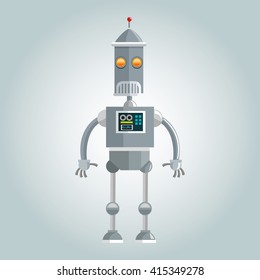 Robot design. Technology concept. humanoid icon