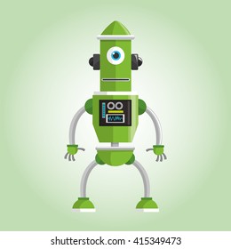 Robot design. Technology concept. humanoid icon