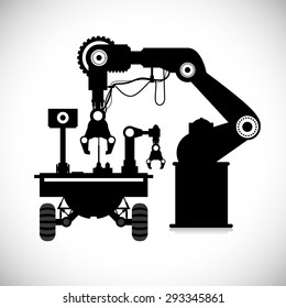 Robot digital design, vector illustration 10 eps graphic