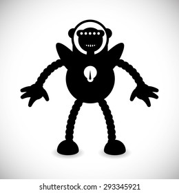 Robot digital design, vector illustration 10 eps graphic