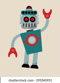 Robot digital design, vector illustration 10 eps graphic