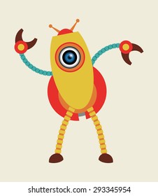Robot digital design, vector illustration 10 eps graphic