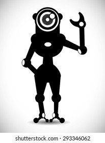 Robot digital design, vector illustration 10 eps graphic