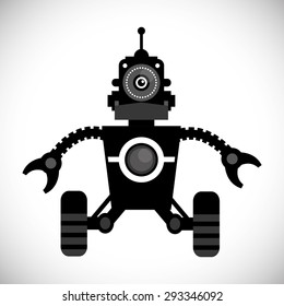 Robot digital design, vector illustration 10 eps graphic