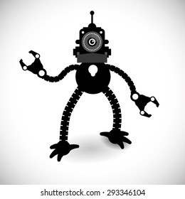 Robot digital design, vector illustration 10 eps graphic