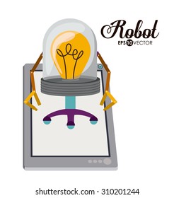 Robot digital design, vector illustration eps 10