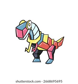 Robot dinosaur that eats robot machines