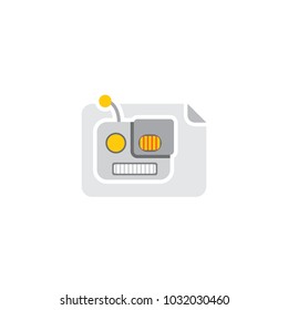 Robot Document Logo Icon Design