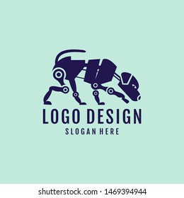 Robot Dog blue icon Shape Vector Icons. Robot Dog symbol