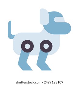 Robot Dog Flat Icon Design For Personal nad Commercial Use