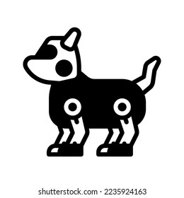 Robot Dog icon vector illustration logo template isolated on white background