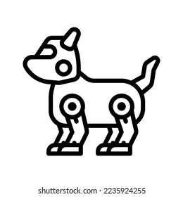 Icono de Robot Dog ilustración del vector plantilla aislado en fondo blanco