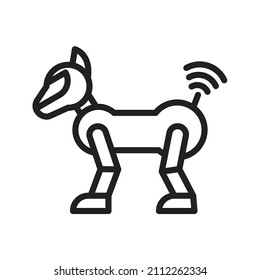 Robot Dog icon vector image. Can also be used for Physical Fitness. Suitable for mobile apps, web apps and print media.