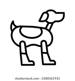 Robot Dog line icon, editable vector icon, pixel perfect, illustrator ai file 