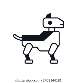 Icono de Vector de perro robot ilustración de stock