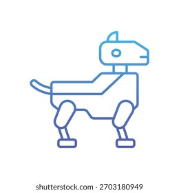 Icono de Vector de perro robot ilustración de stock