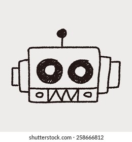 Robot Doodle Drawing Stock Vector (Royalty Free) 258666812 | Shutterstock