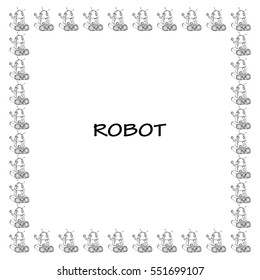 Robot doodle frame.
