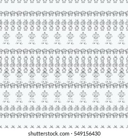 Robot doodles pattern.