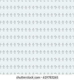 Robot doodles pattern.