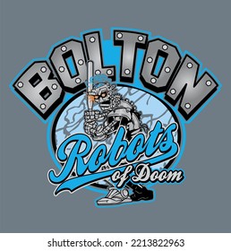 Robot of Doom design. Editable colors and vector curves.  For your t-shirts, stickers or cover designs. Hope you like it. 