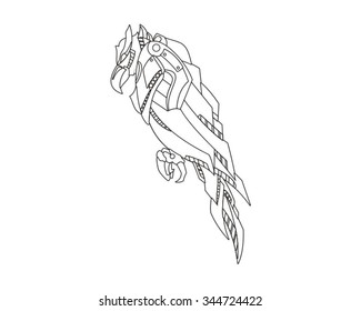 robot dragon abstract