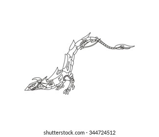 robot dragon abstract