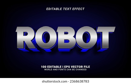 robot editable text effect graphic style
