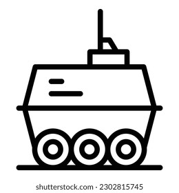 Robot element icon outline vector. Future mascot. Chatbot assistant