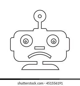 Robot emotion icon illustration design