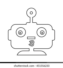 Robot emotion icon illustration design