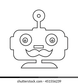 Robot emotion icon illustration design