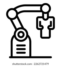 Robot engineer factory icon outline vector. Work machine. Machinery production