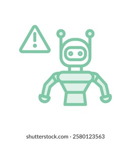 Robot Error duotone line icon, editable vector icon, pixel perfect, illustrator ai file 