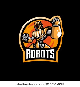 Ilustración del logotipo de la mascota Robot Esport