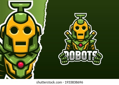 Robot E-sport Mascot Logo Template