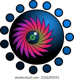 Robot Eye Vector Illustration, icon, logo background, wallpaper