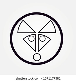 robot face icon.  face character icon