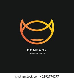 	
robot face minimalist line logo with gradient