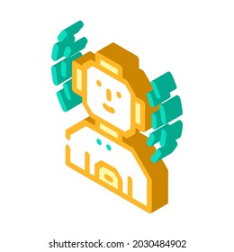 robot fantasy character isometric icon vector. robot fantasy character sign. isolated symbol illustration