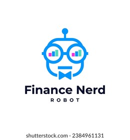 ILUSTRACIÓN DE ICONOS DEL VECTOR DEL VÍCONO DEL SOFTWARE AUTOMÁTICO DE ROBOT FINANCE NERD