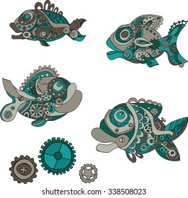 Robot fish painted by hand