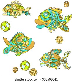Robot fish painted by hand